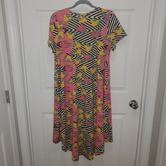 LuLaRoe Geometric Pattern Dress with Pink and Yellow NWOT - Picture 4 of 4